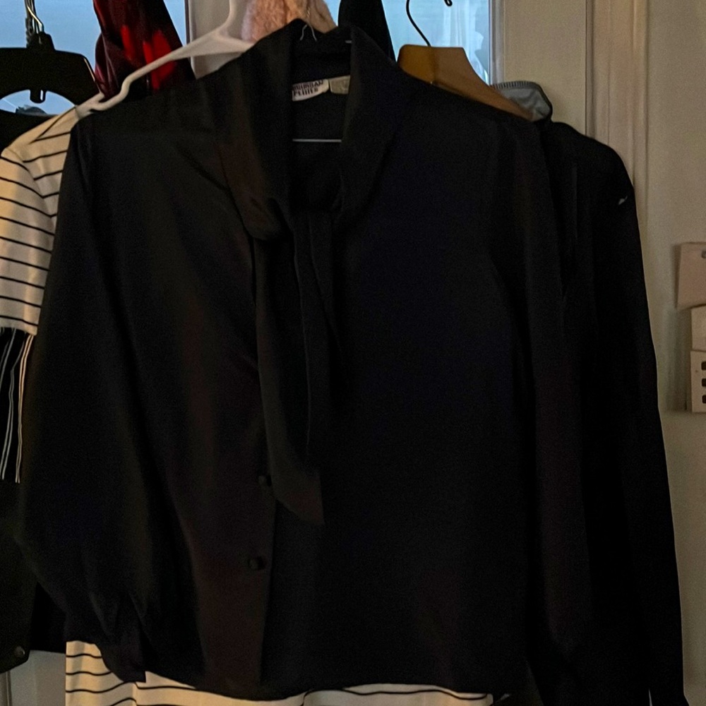 Black silky blouse size 6